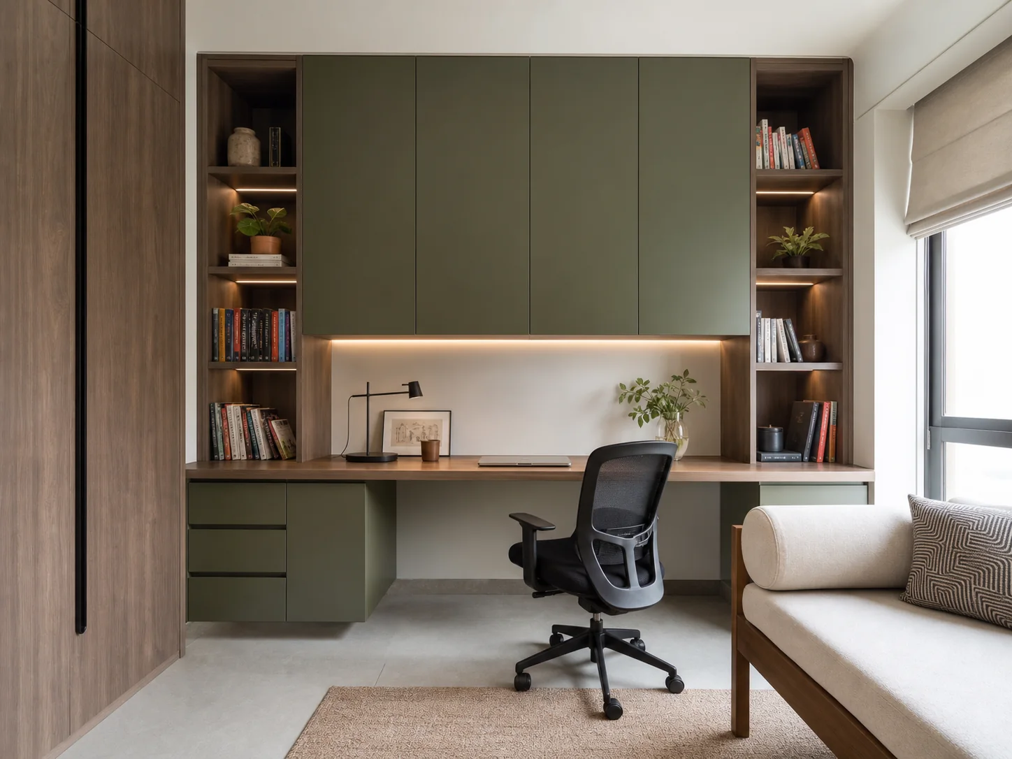 A calm custom home office by Star Spaces